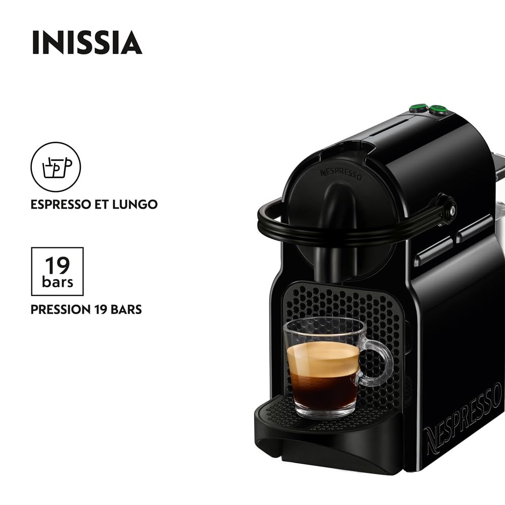 Pravell Inissia Noire – Cafetière Automatique à Capsules Individuelles