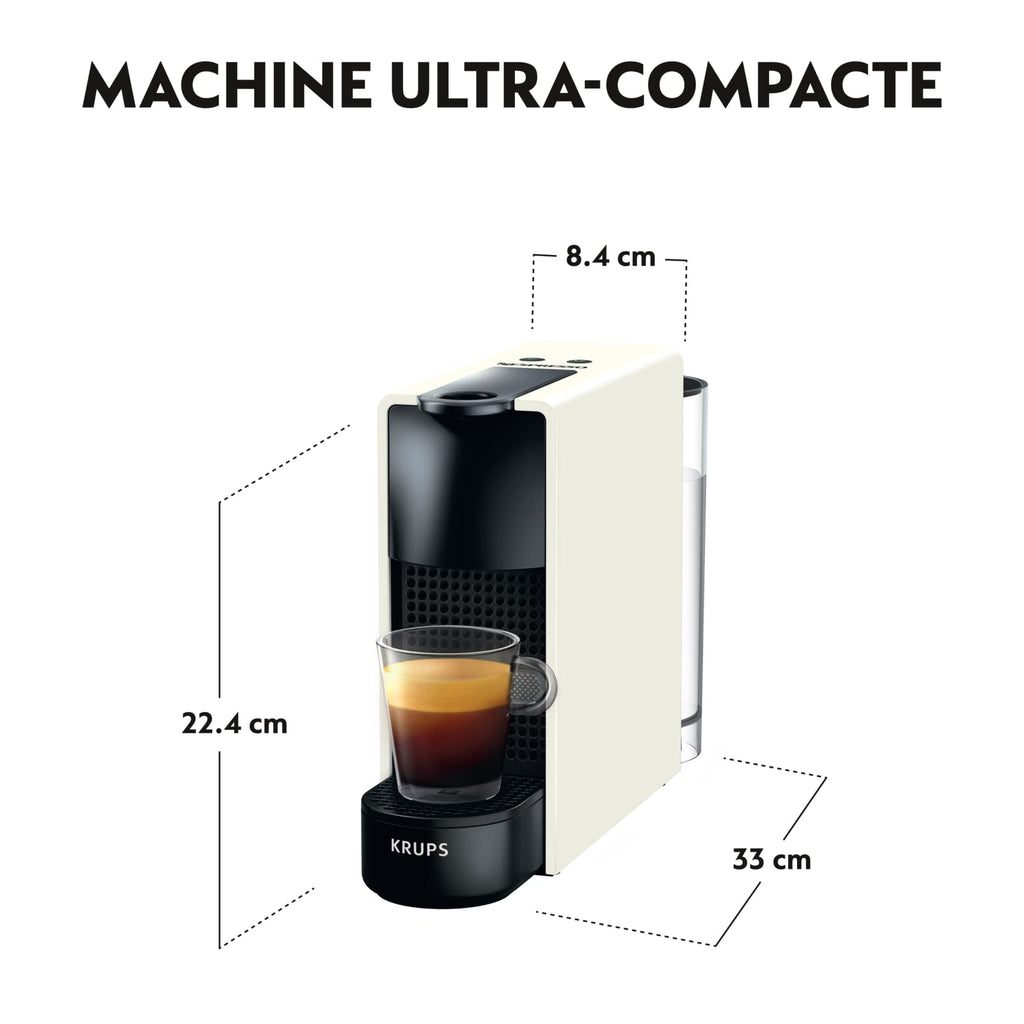 Pravell Essenza Mini Blanche – Cafetière Compacte à Capsules