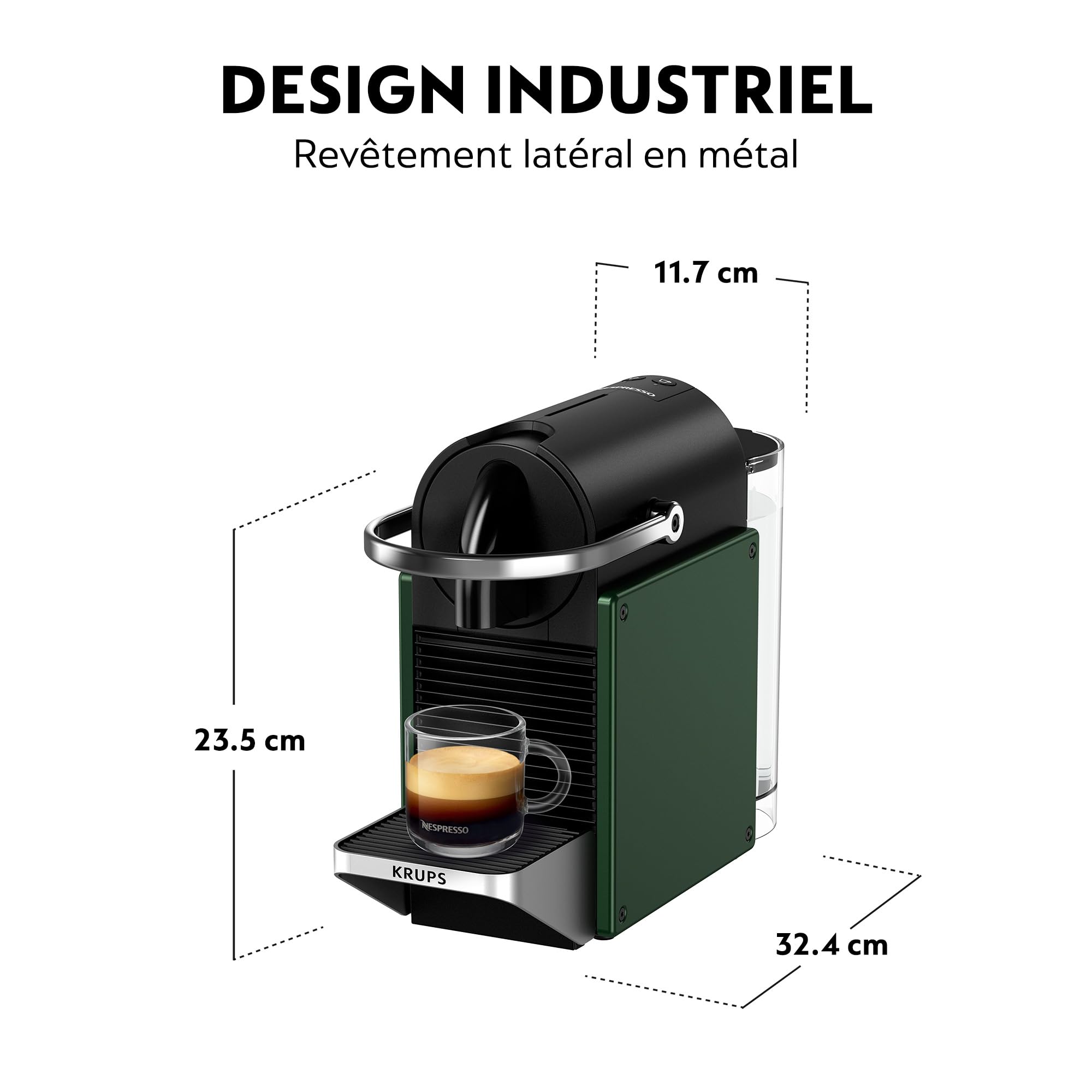 Pravell Pixie Vert – Cafetière à Capsules Compacte et Design